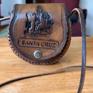 Santa Cruz Skateboards Brown Leather Bag